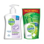 Dettol Sensitive Hand Wash 200ml-Pump + 175ml Pouch Free
